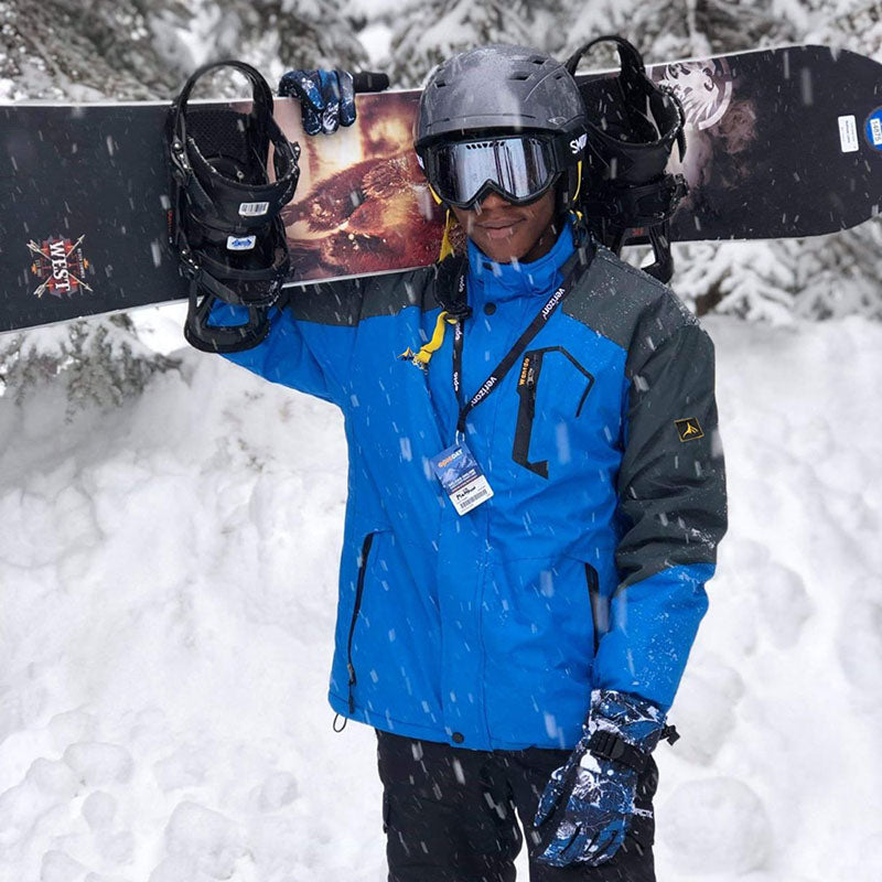 Veste d'Hiver Coupe-Vent pour Hommes avec Doublure en Fausse Fourrure et Capuche Amovible