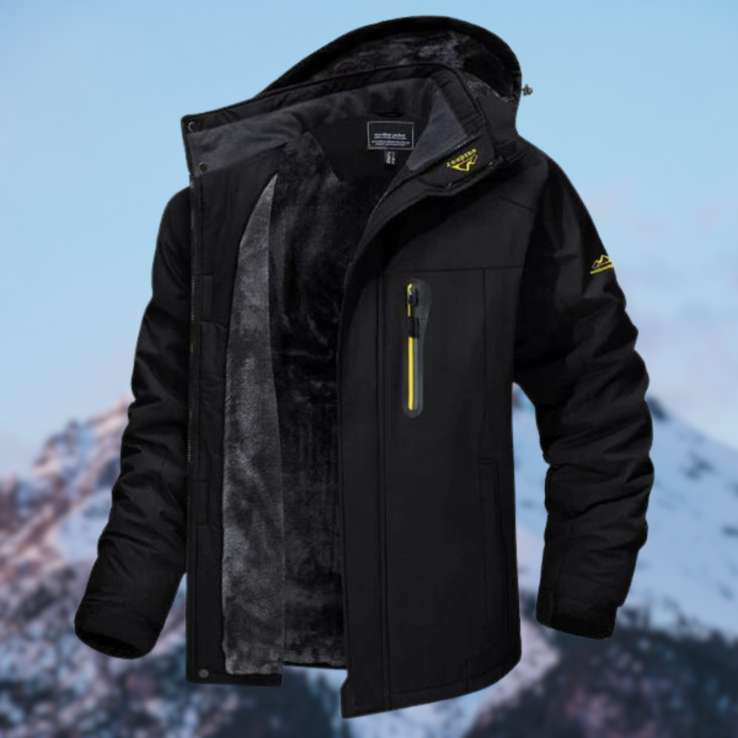 Veste d'Hiver Imperméable pour Homme avec Capuche et Isolation Légère