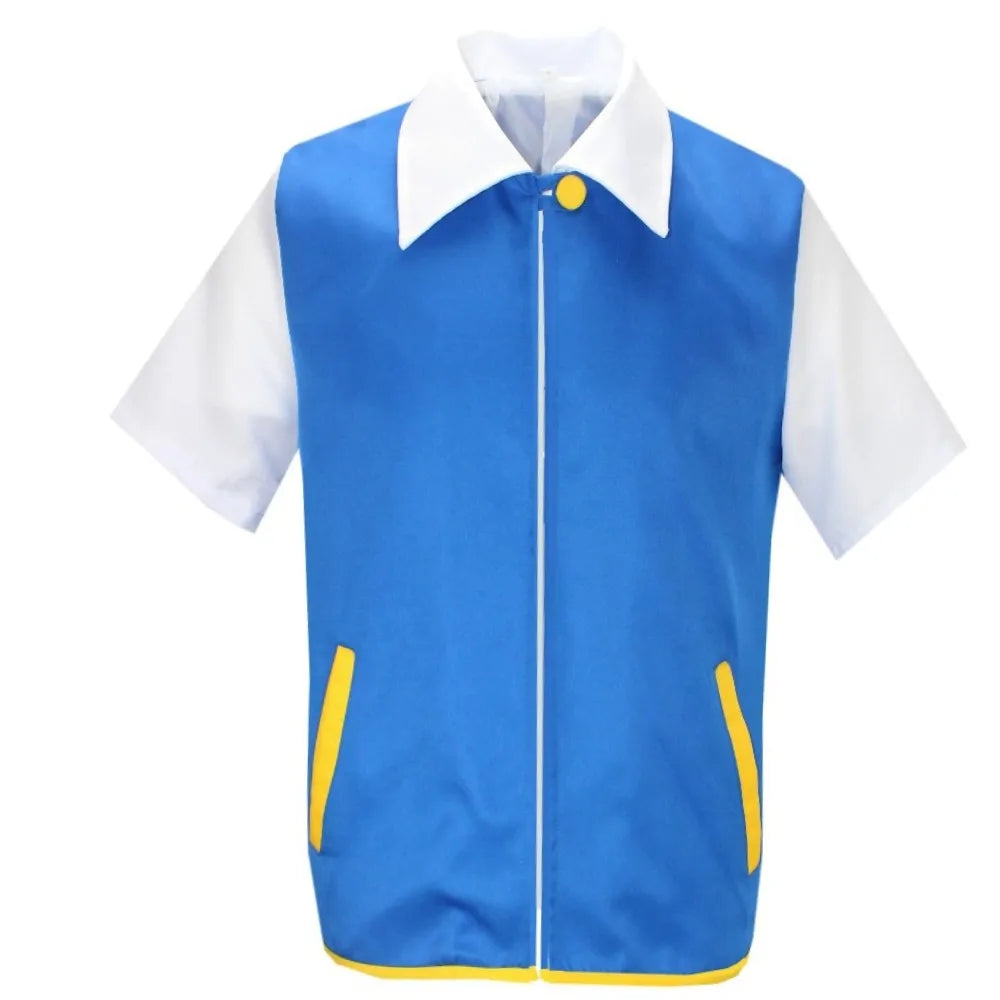 Veste de Cosplay Ash Ketchum pour Enfants – Gilet d'Halloween 2025 en Polyester