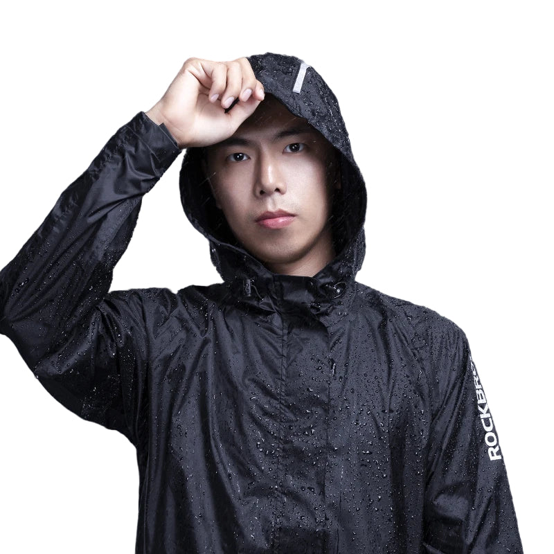 Veste de Cyclisme Imperméable pour Hommes avec Capuche en Nylon – Respirante et Coupe-Vent