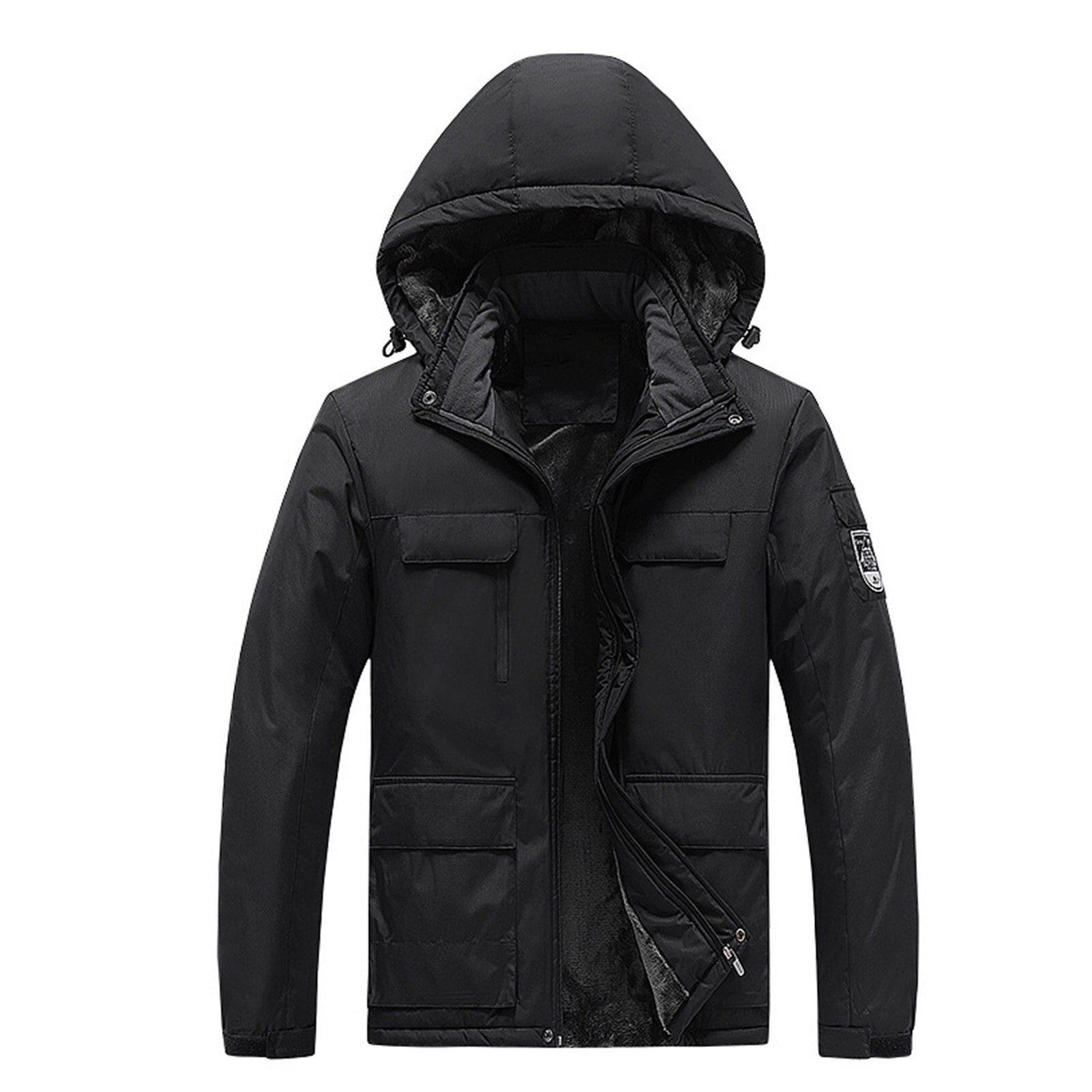 Veste de Pluie Imperméable pour Hommes avec Capuche Colorblock – Pliable et Respirante