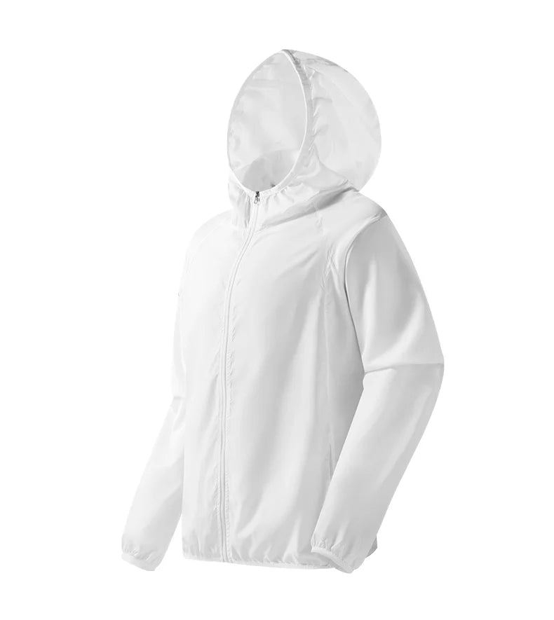Veste de Randonnée Imperméable Homme avec Capuche, Séchage Rapide, Respirante et Compacte - Polyester