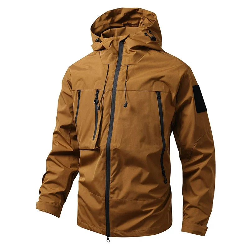 Veste de Randonnée Imperméable pour Homme avec Capuche – Polyester Oversize