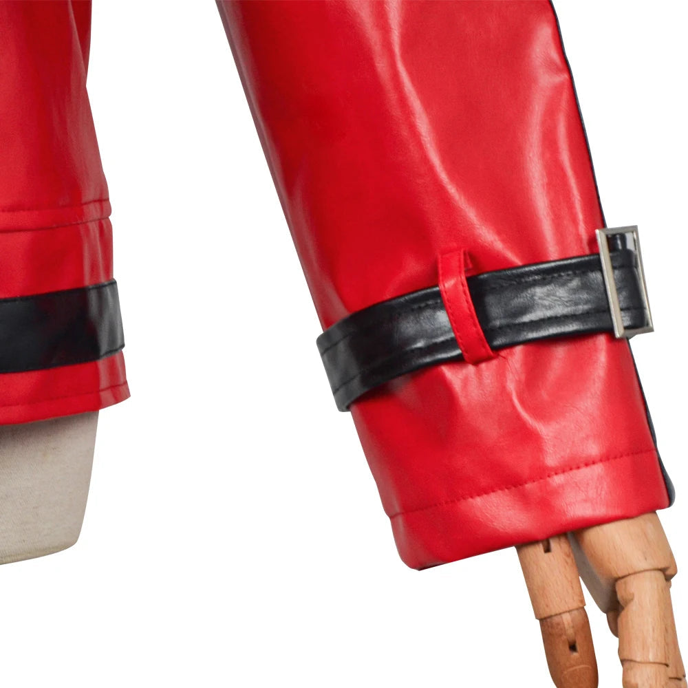 Veste en Cuir Rouge Effet Cuir pour Costume d'Halloween – Style Iconique Inspiré de Michael Jackson