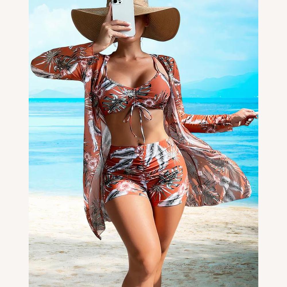 Ensemble de Maillot de Bain Femme Taille Haute avec Haut Raffiné et Bas Coordonné – Confort et Élégance