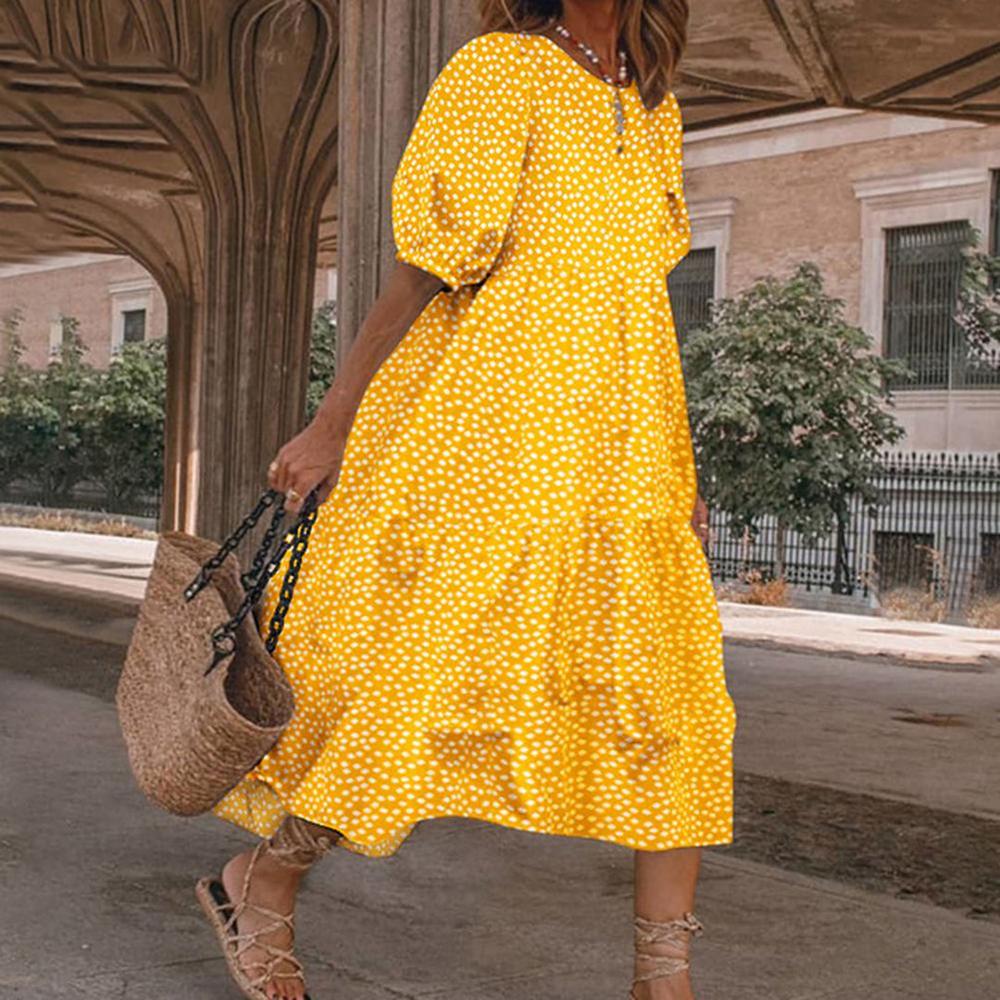 Variant image for Robe Midi Femme Chic à Manches Courtes – Élégante et Polyvalente pour Toutes Occasions-41