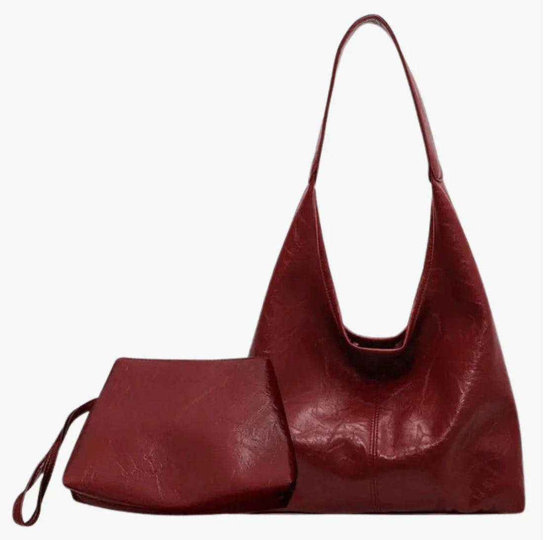 Sac à Bandoulière Femme en Cuir Végétalien avec Design Semi-Circulaire pour Macbook 13 Pouces - Élégant et Pratique
