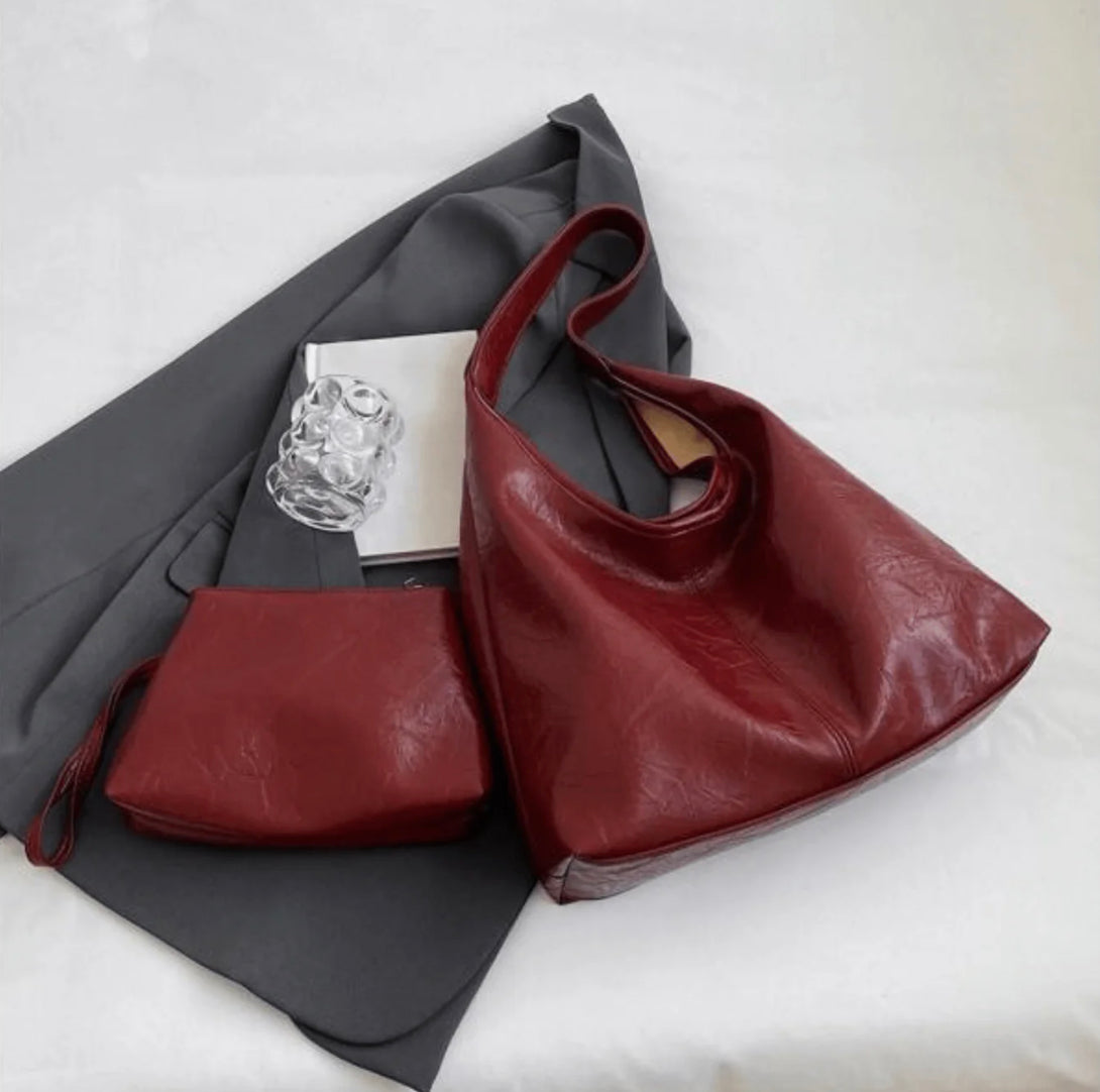 Sac à Bandoulière Femme en Cuir Végétalien avec Design Semi-Circulaire pour Macbook 13 Pouces - Élégant et Pratique