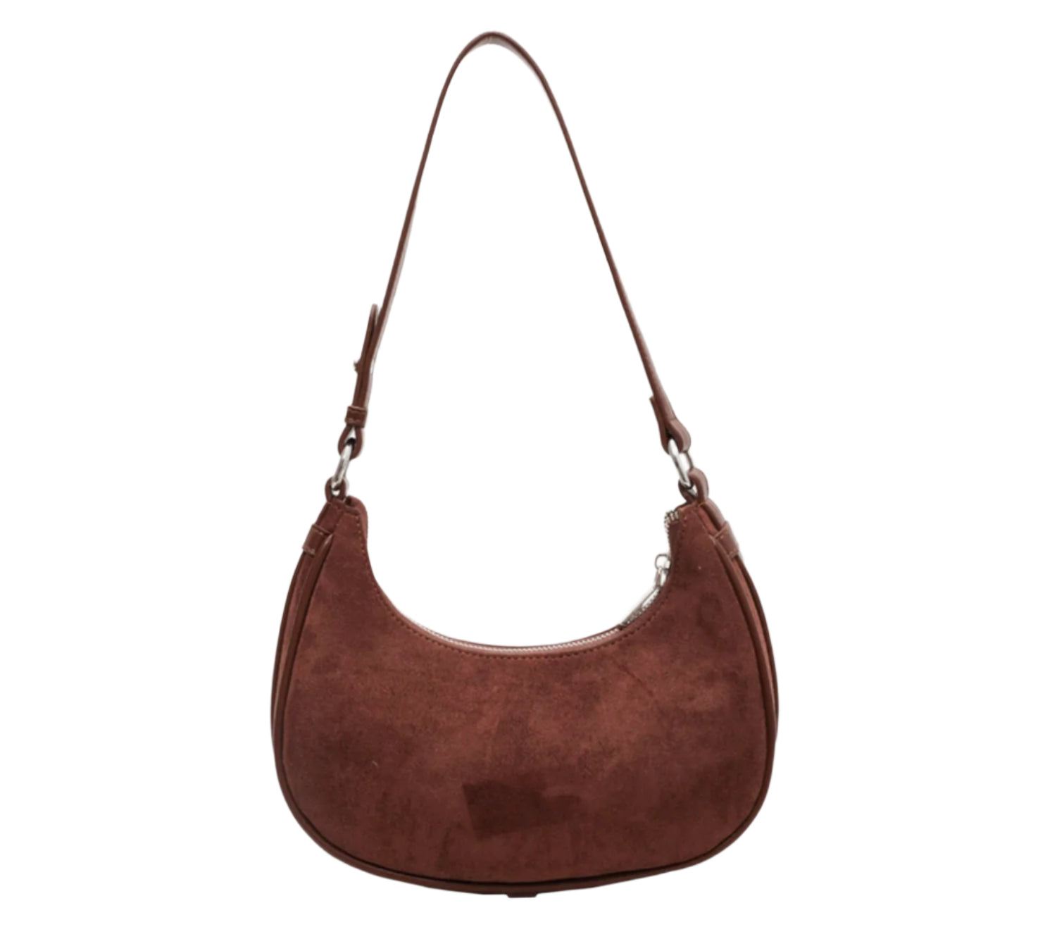 Sac à Bandoulière en Croissant Femme en Faux Daim avec Sangle Réglable – Sac à Main Pratique et Tendance