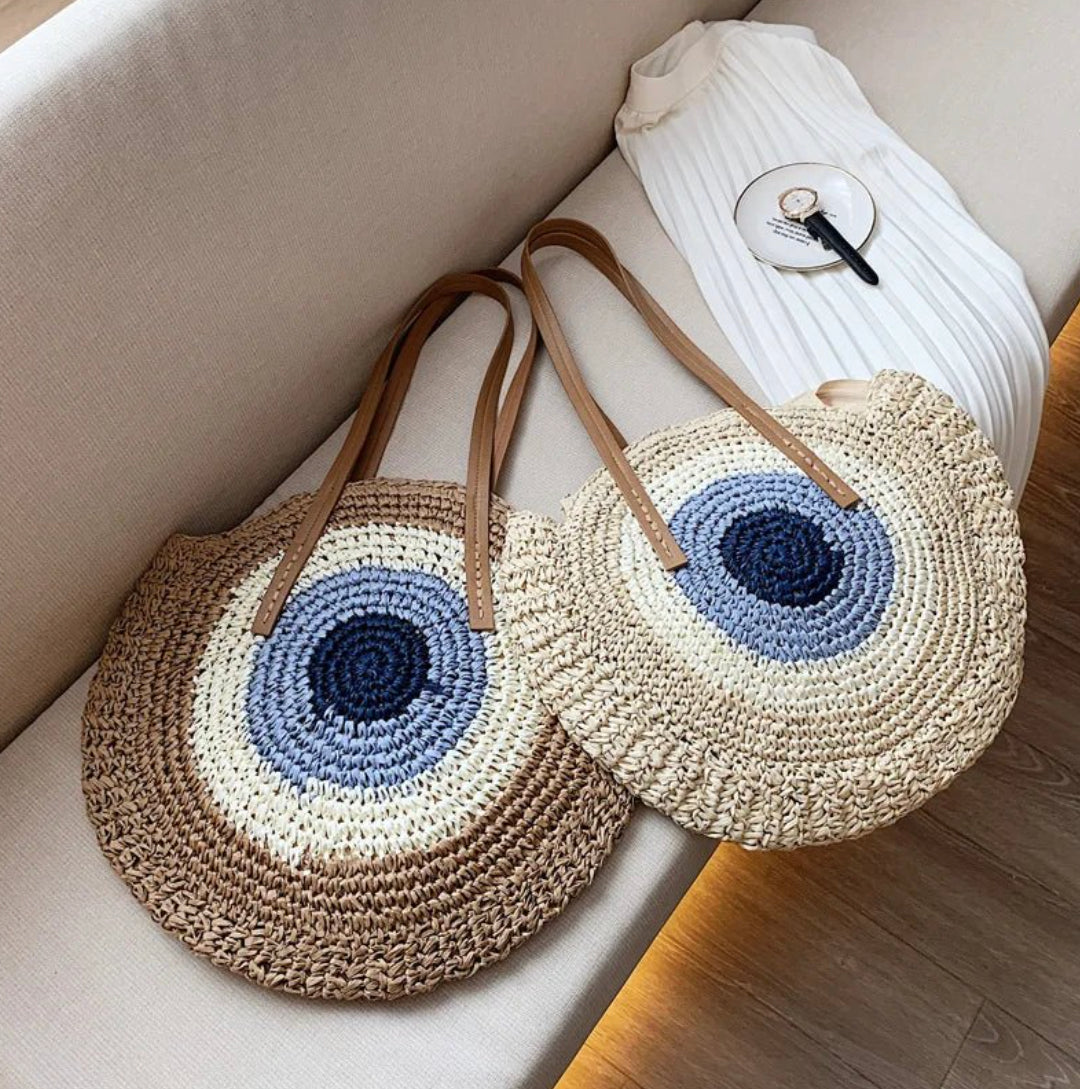 Sac à Bandoulière Femme en Paille Tressée – Élégant et Pratique pour Sorties Estivales, 30 x 2 x 43 cm