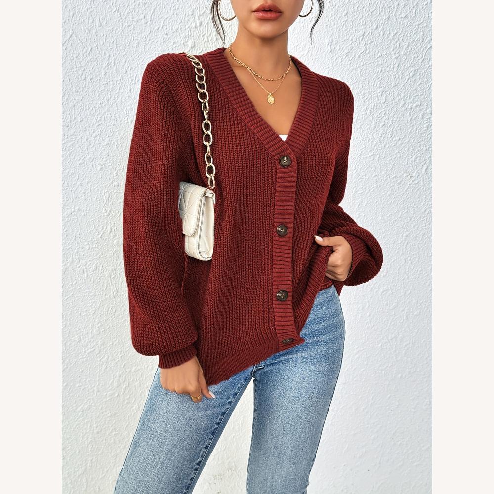 Variant image for Cardigan Femme en Maille Épaisse Boutonné – Confortable et Polyvalent, Idéal pour un Look Tendance-16
