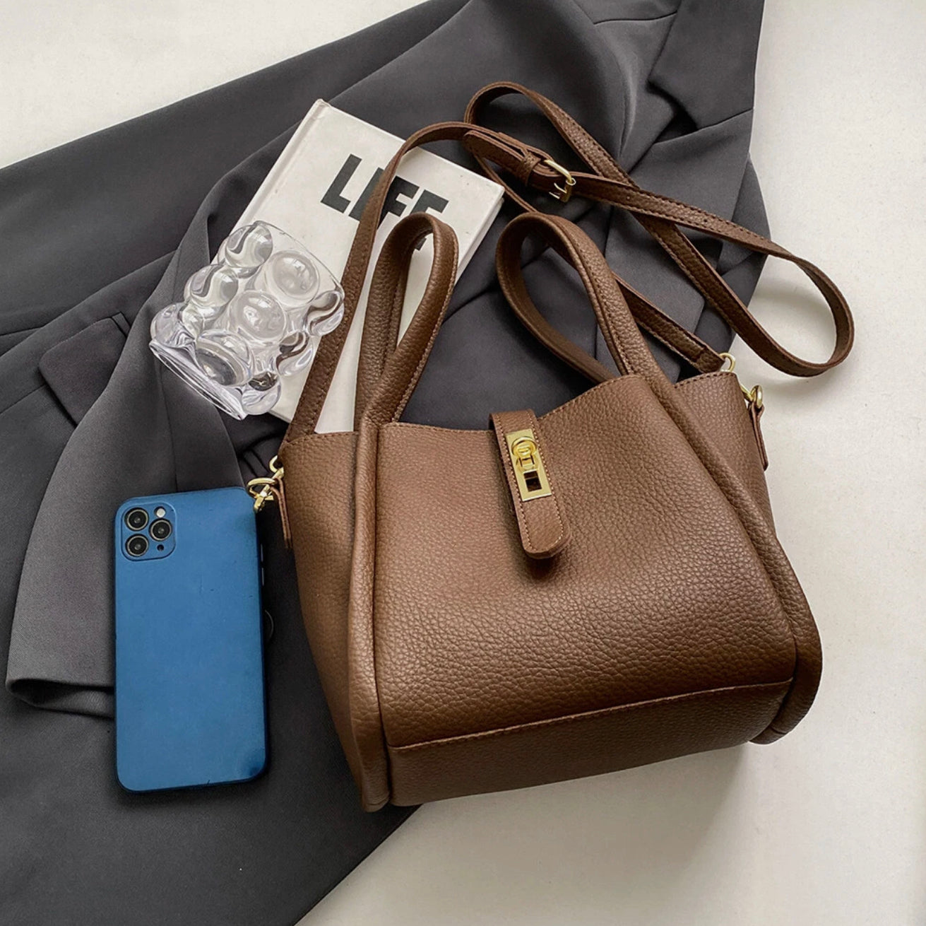 Mini Sac Bandoulière Femme en Cuir Synthétique – Élégant et Pratique avec Bandoulière Ajustable, Idéal pour Sorties Décontractées
