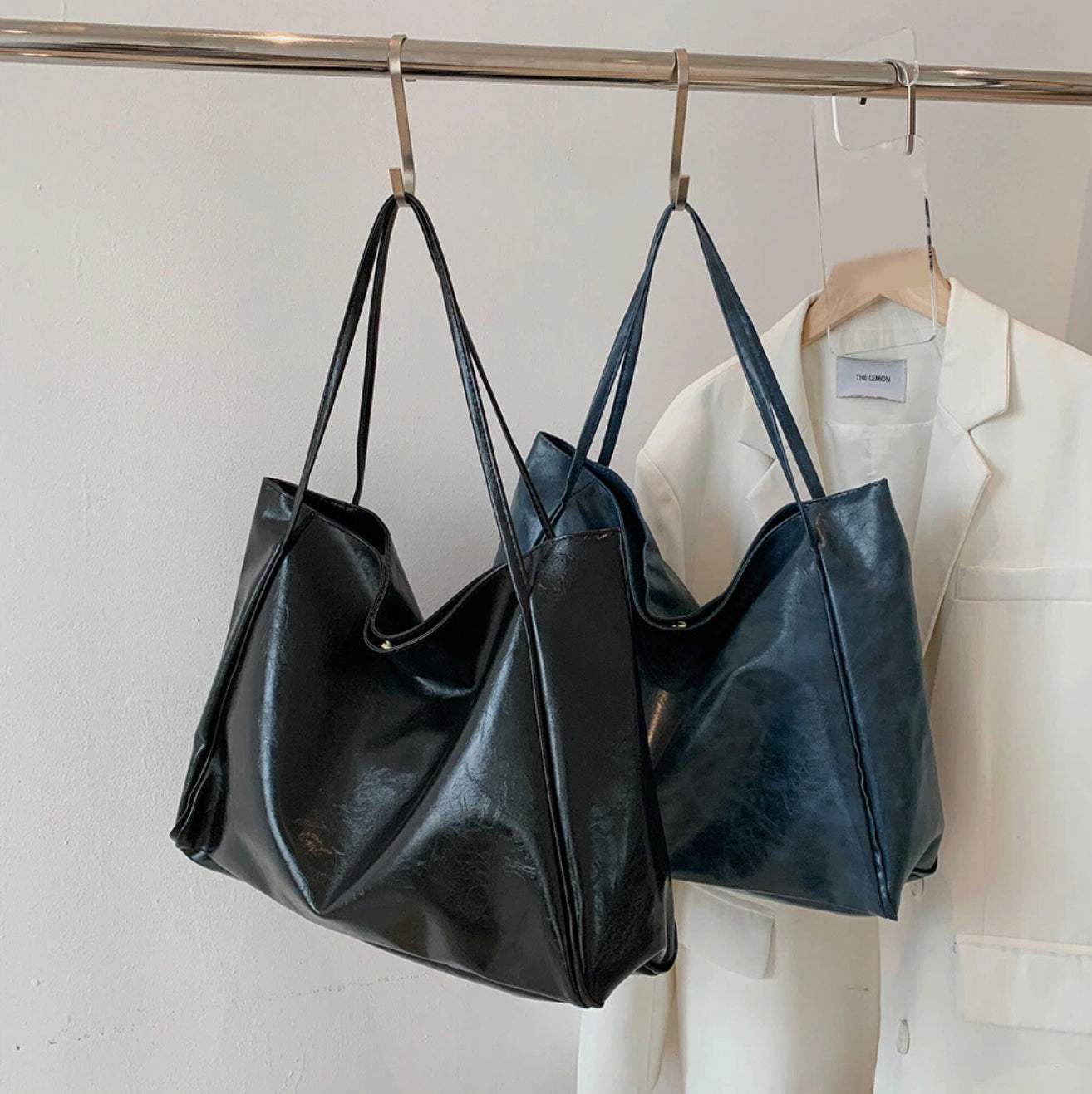 Sac Fourre Tout Femme en Cuir PU Souple – Grand Format Rétro, Pratique et Élégant pour Quotidien