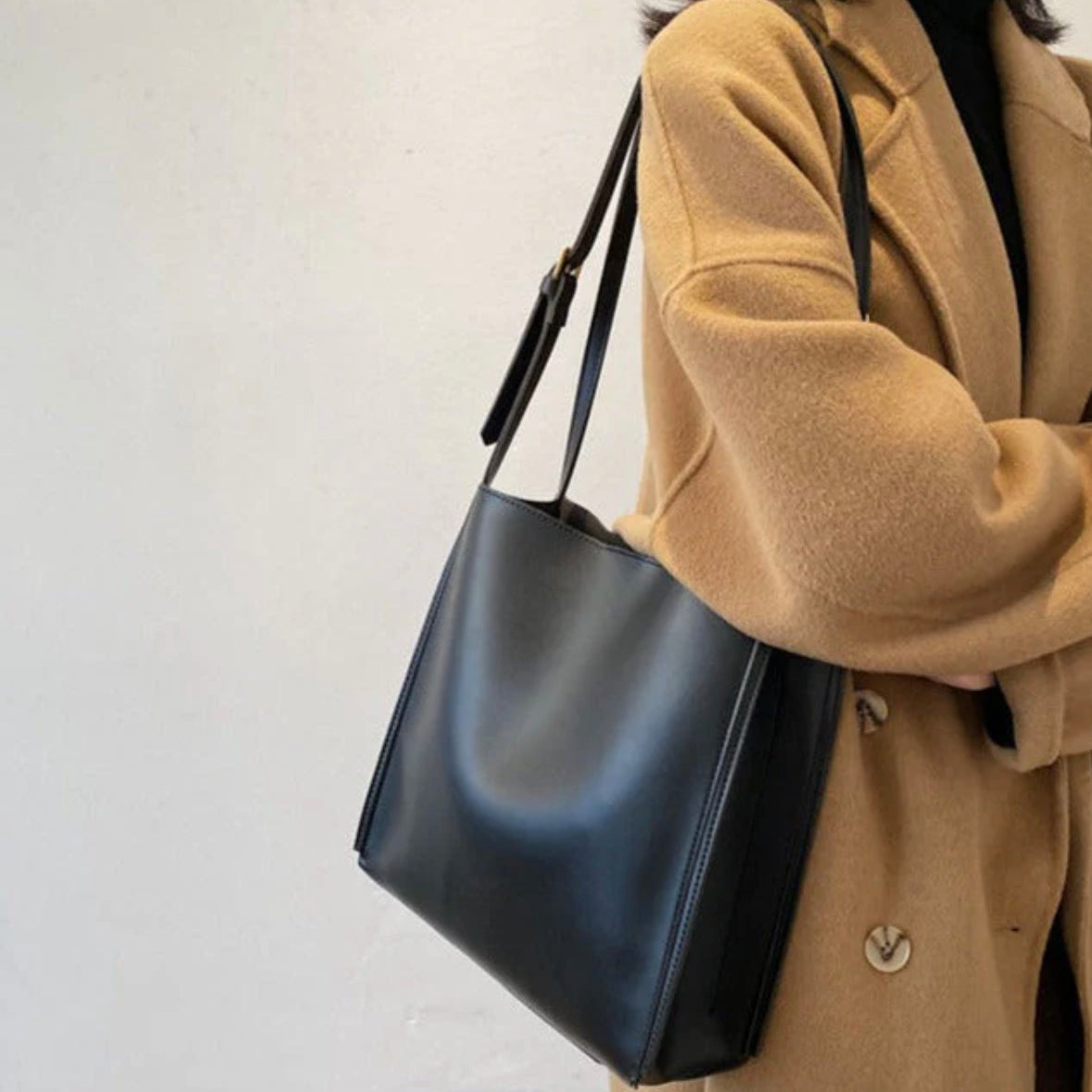 Sac à Main Femme en Cuir Végétal avec Bretelles Réglables – Élégant Sac Fourre-Tout Pratique pour Toutes Occasions
