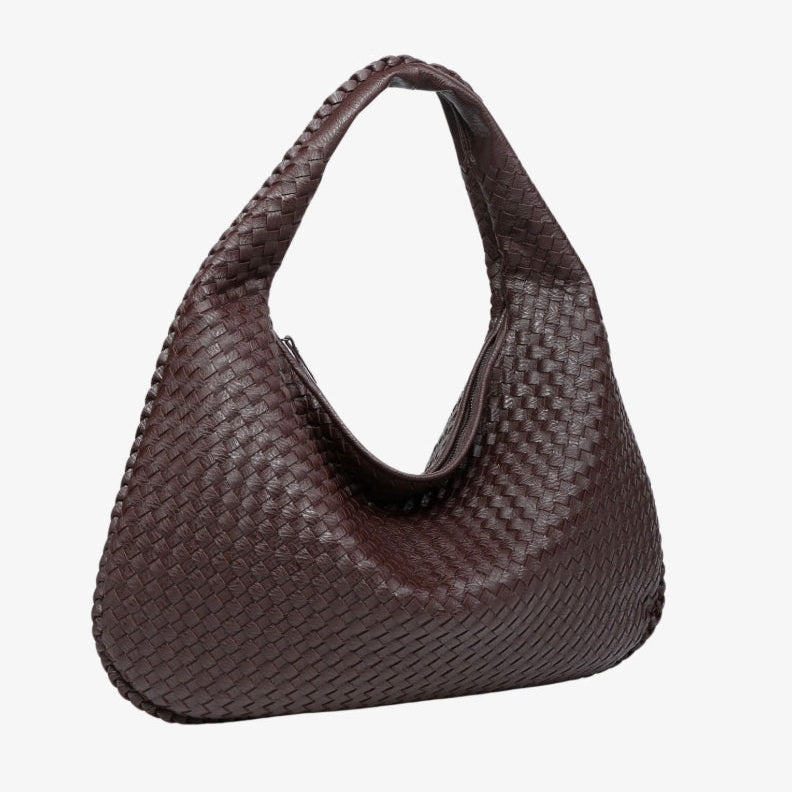 Sac à Main Femme Tressé en Cuir – Élégant et Spacieux avec Bandoulière Ajustable
