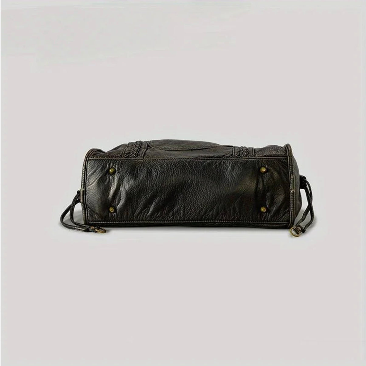Vintage Y2K PU Leather Handbag for Women - Large Tote Bag with Adjustable Shoulder Strap - Stylish and Practical Style