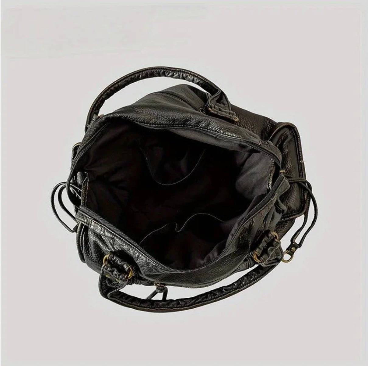 Vintage Y2K PU Leather Handbag for Women - Large Tote Bag with Adjustable Shoulder Strap - Stylish and Practical Style