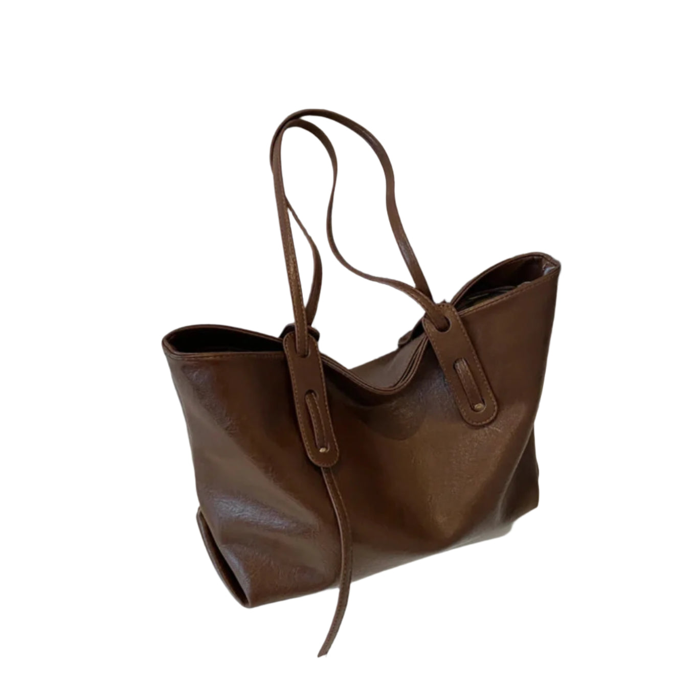 Sac à main femme en cuir noir avec bandoulière ajustable – Élégant et spacieux, modèle Solène