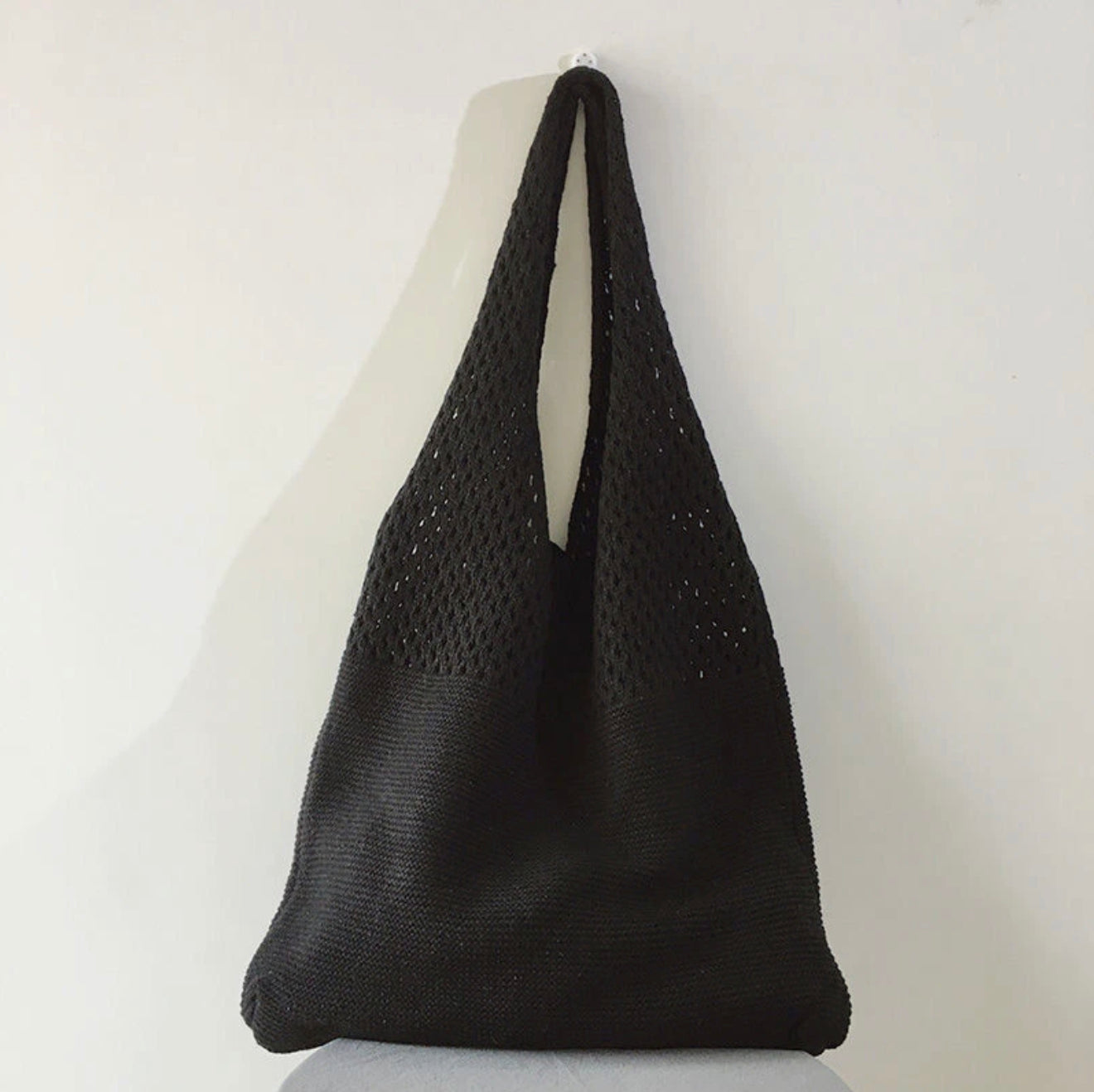 Sac à Main Femme en Crochet Vintage – Grand Tote en Coton Idéal pour Plage et Été, Style Décontracté Boho Chic