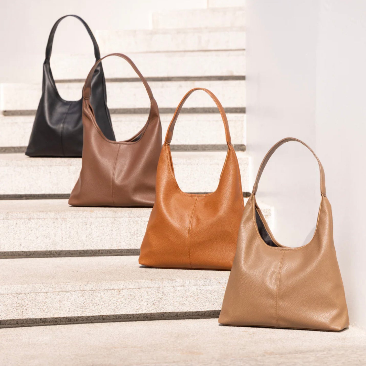 Sac à Main Hobo en Cuir Végan pour Femme avec Pochette Intérieure – Spacieux et Pratique, Idéal pour Quotidien