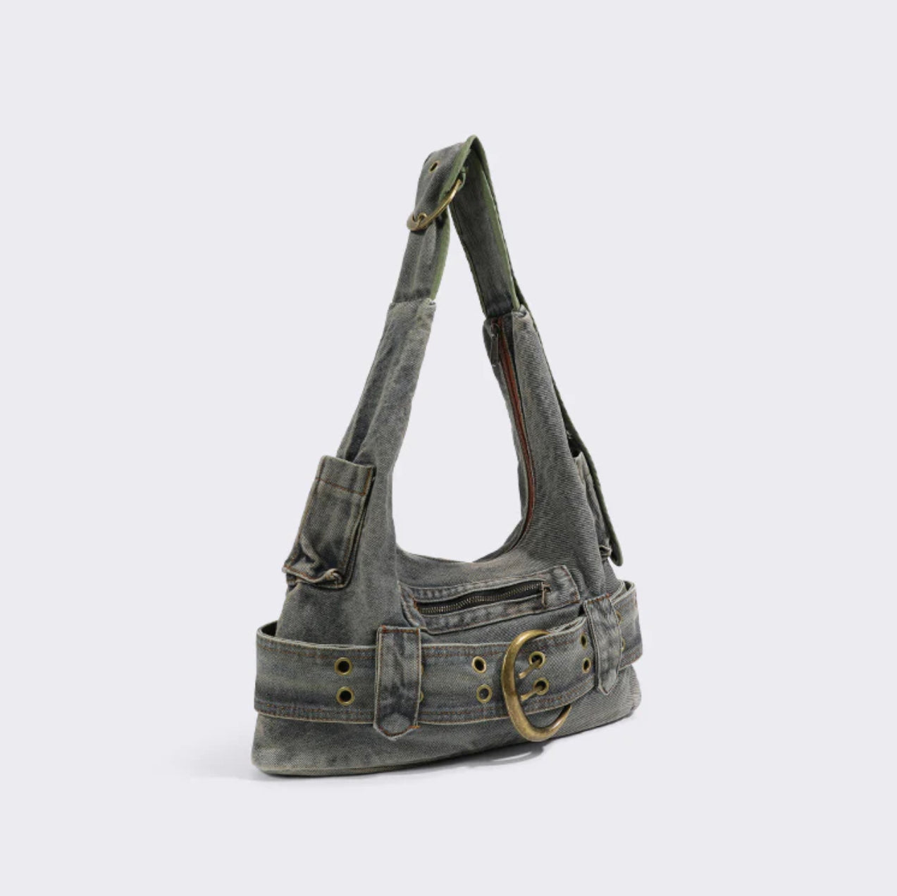 Sac Hobo Femme Éclectique en Denim avec Sangle Réglable – Sac à Main Compact et Spacieux pour un Style Tendance