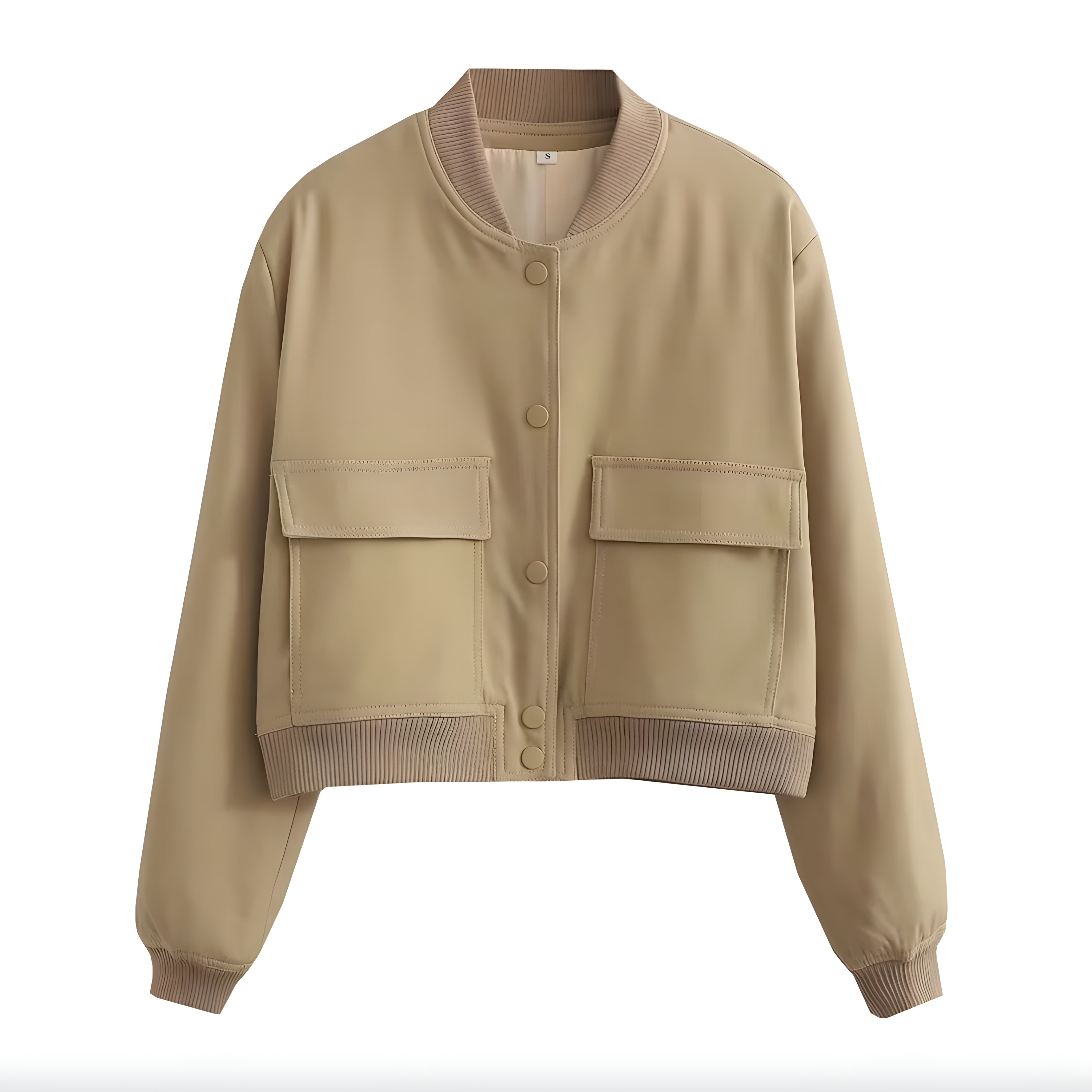 Blouson Homme Court Blanc Taille M Mélange Coton-Polyester Style Urbain