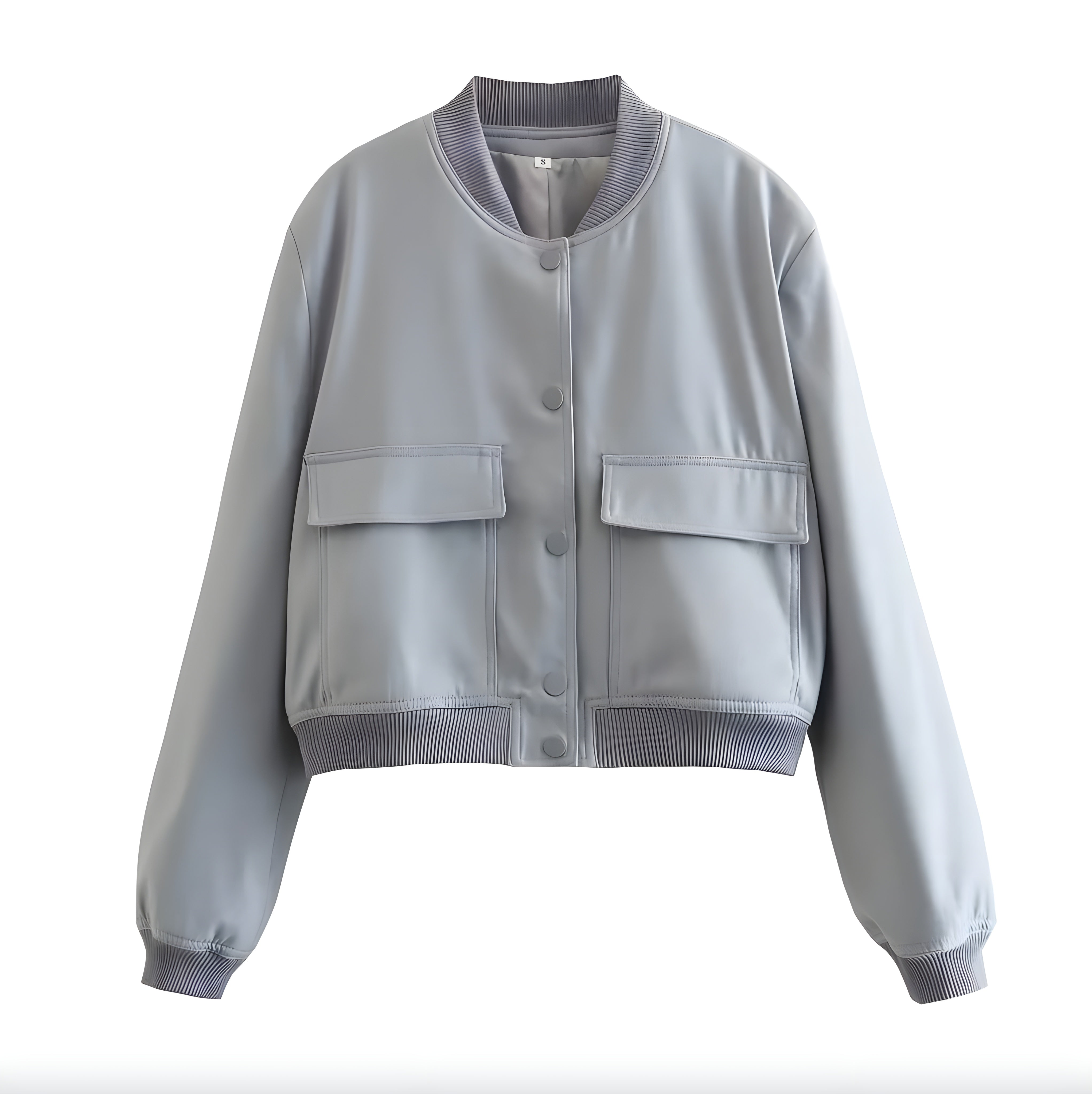 Blouson Homme Court Blanc Taille M Mélange Coton-Polyester Style Urbain