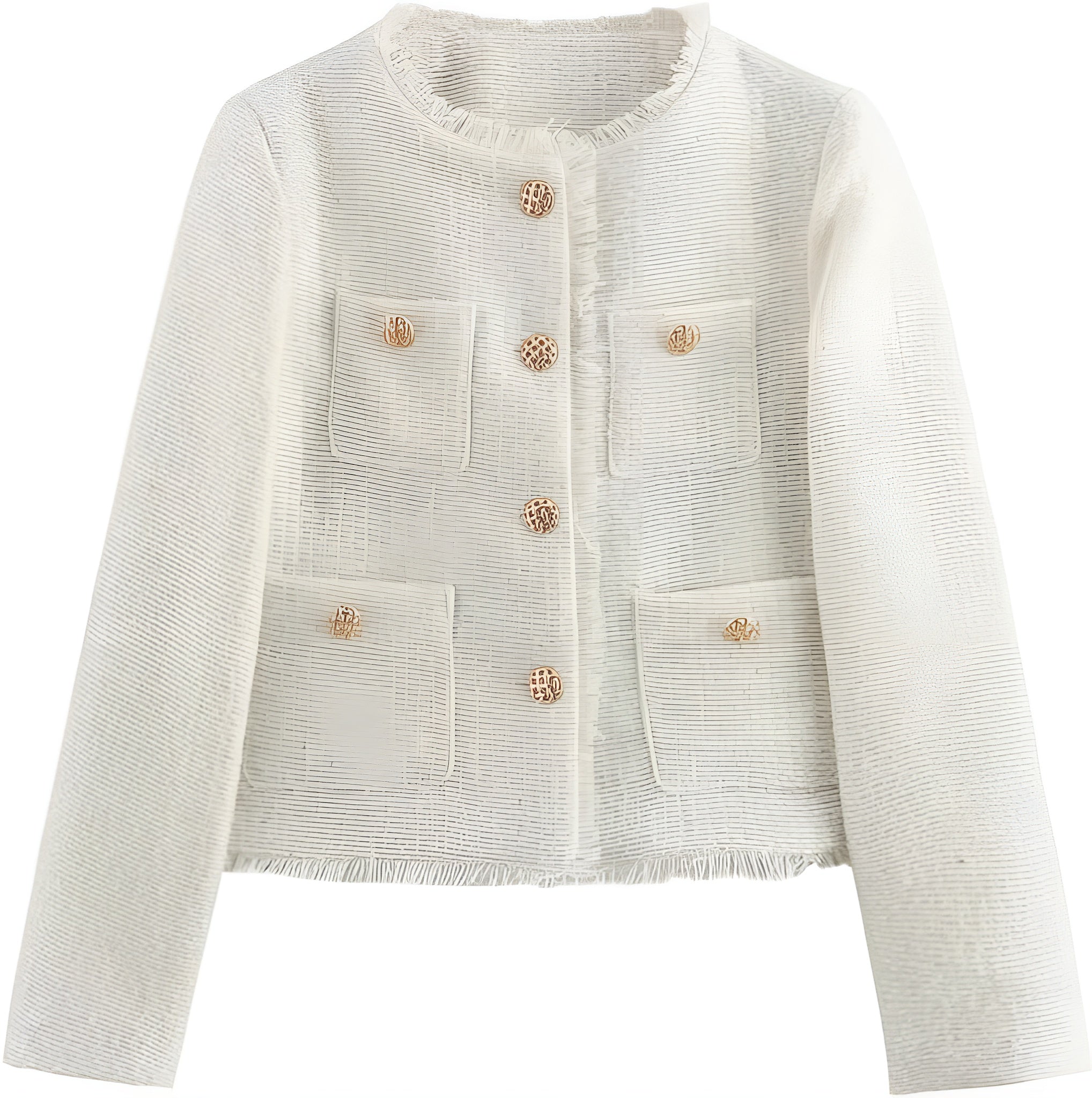 Blazer Femme Chic avec Boutons Dorés