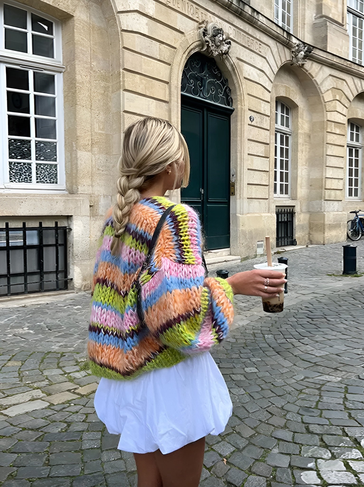 Gilet Femme Multicolore Taille Unique Acrylique Rayé