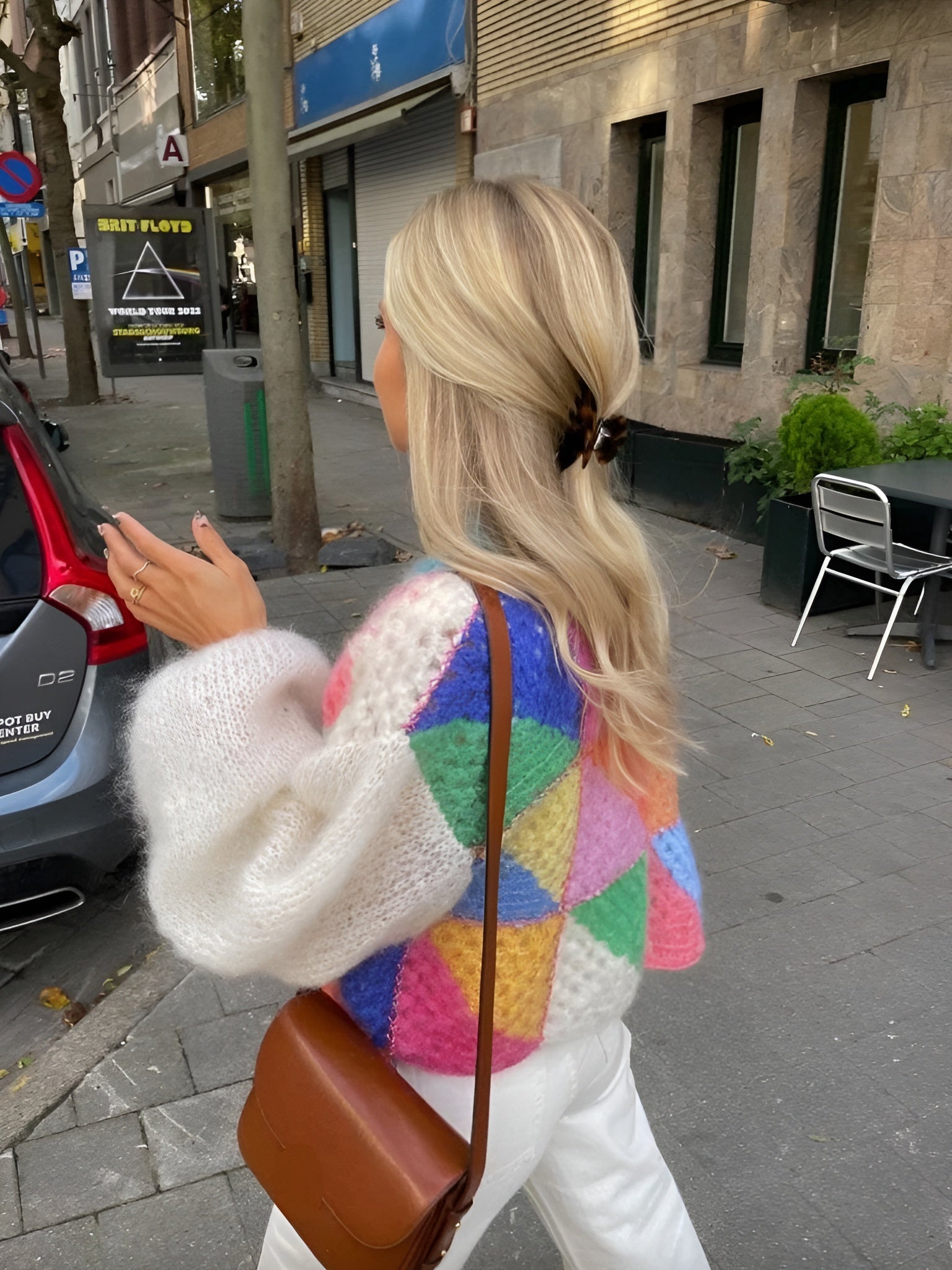Gilet Femme Multicolore Taille Unique Acrylique Rayé