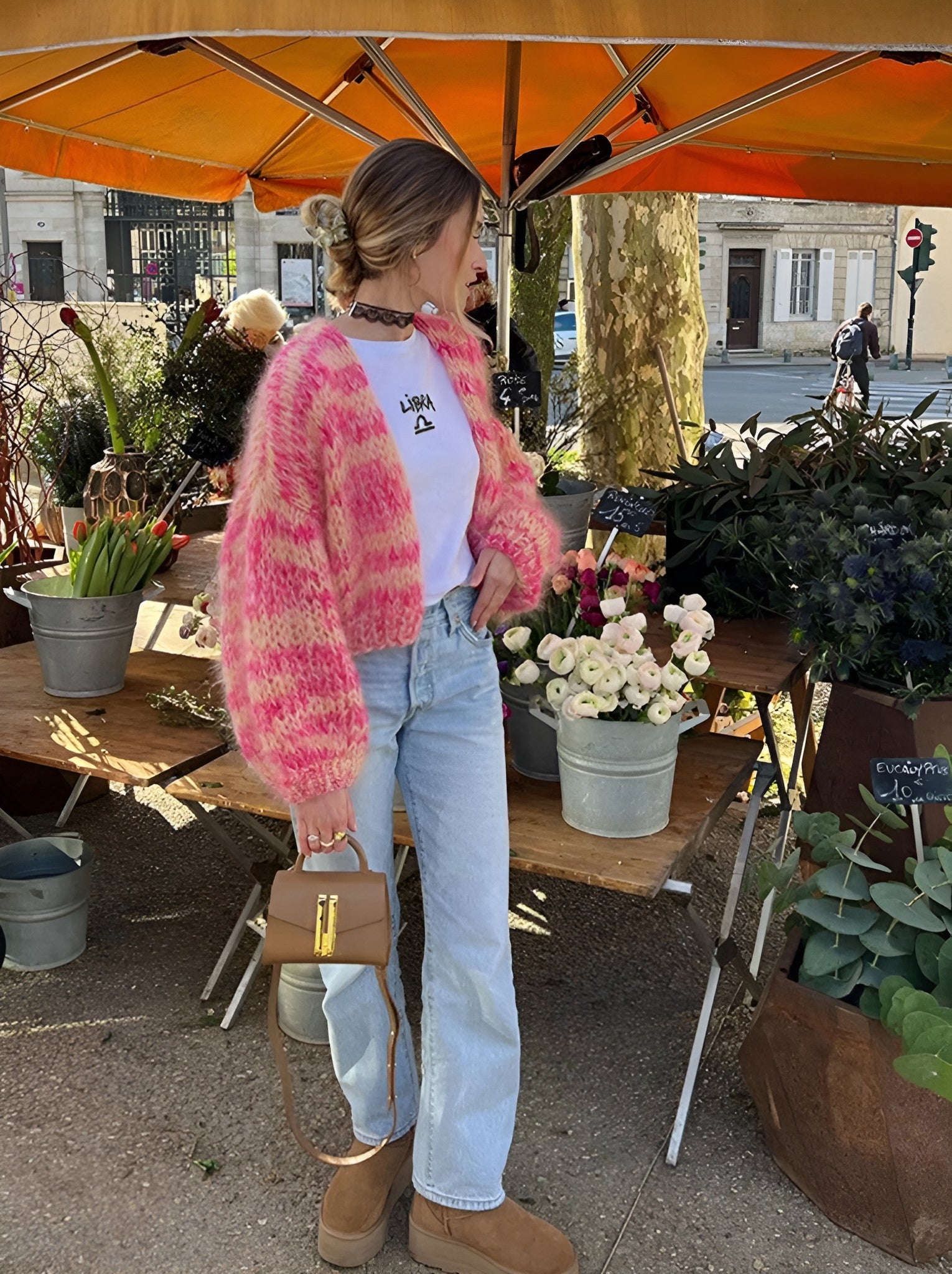 Gilet Femme Multicolore Taille Unique Acrylique Rayé