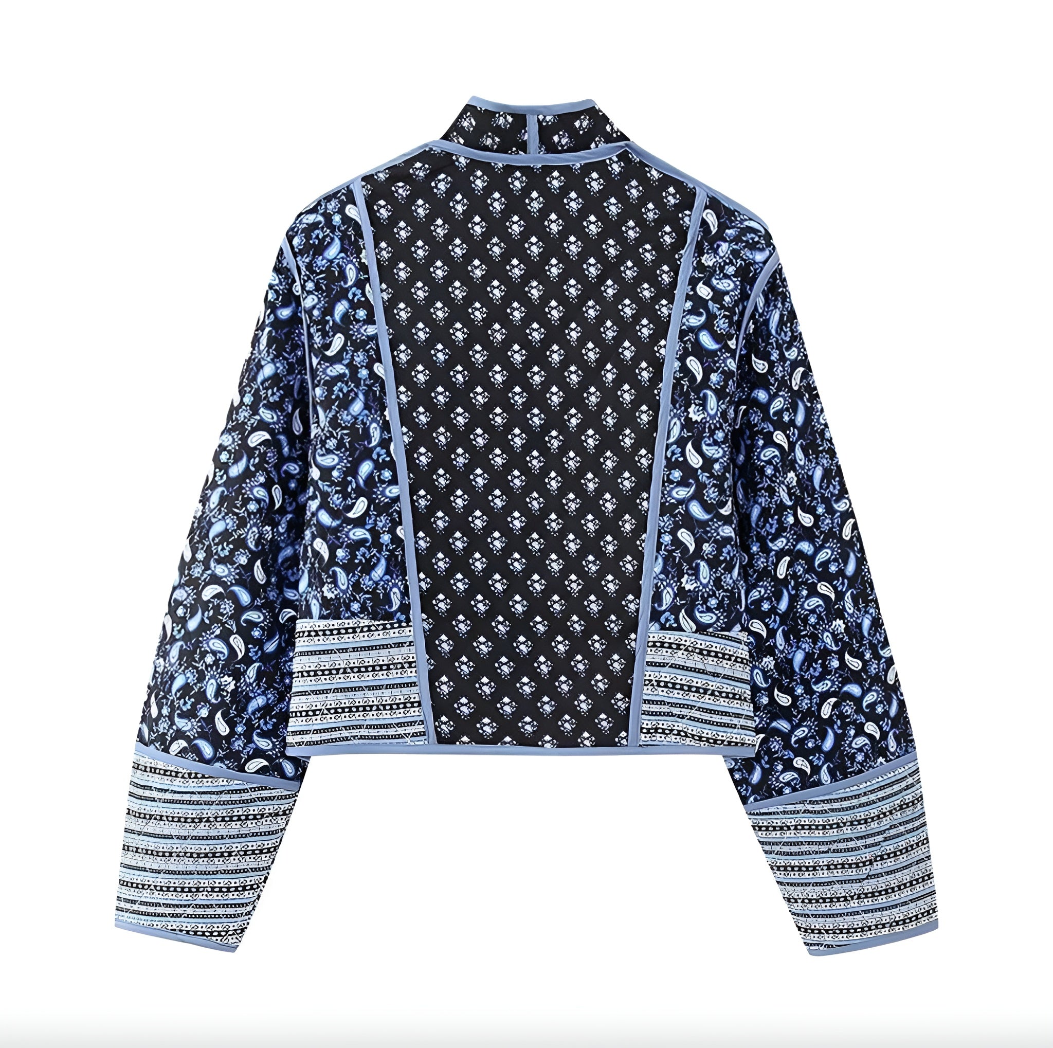 Veste Femme Réversible Bleu/Rose Taille M Polyester Matelassée