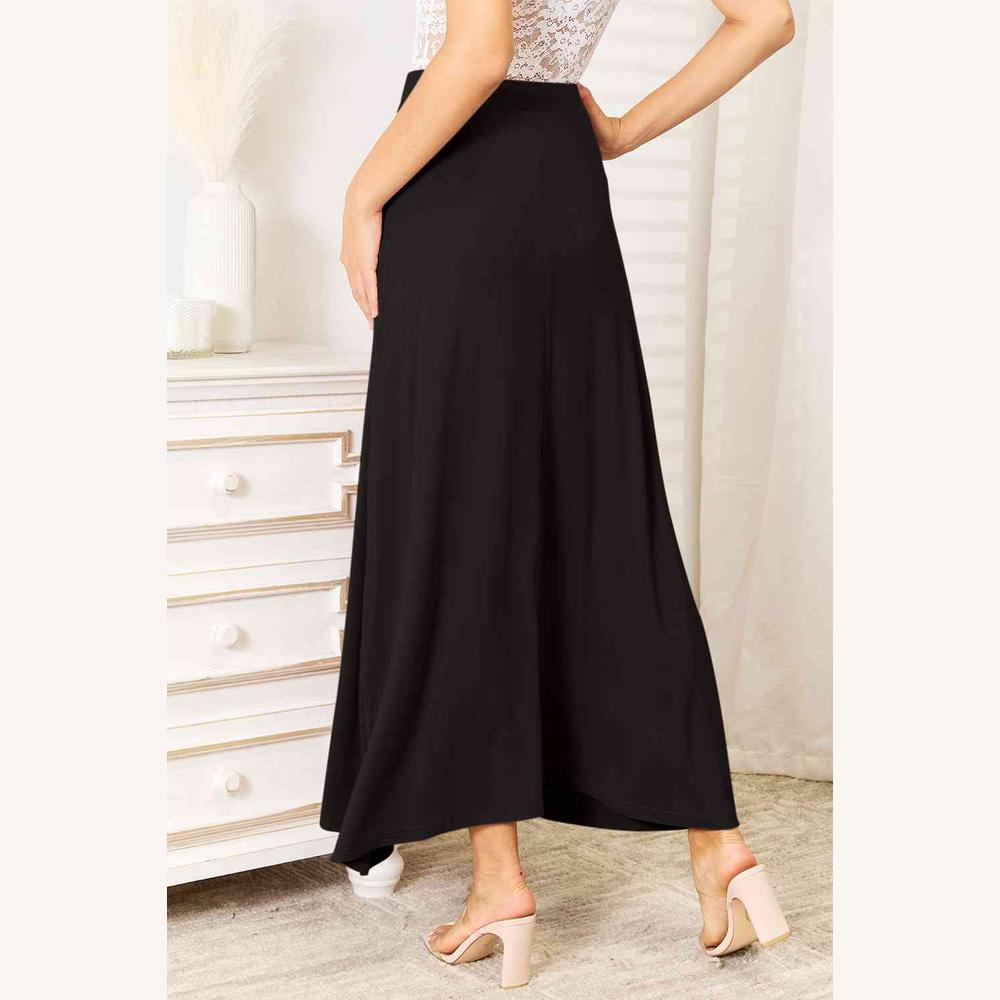 Variant image for Jupe Longue Femme Noire Taille M Polyester Élégante et Fluide-13