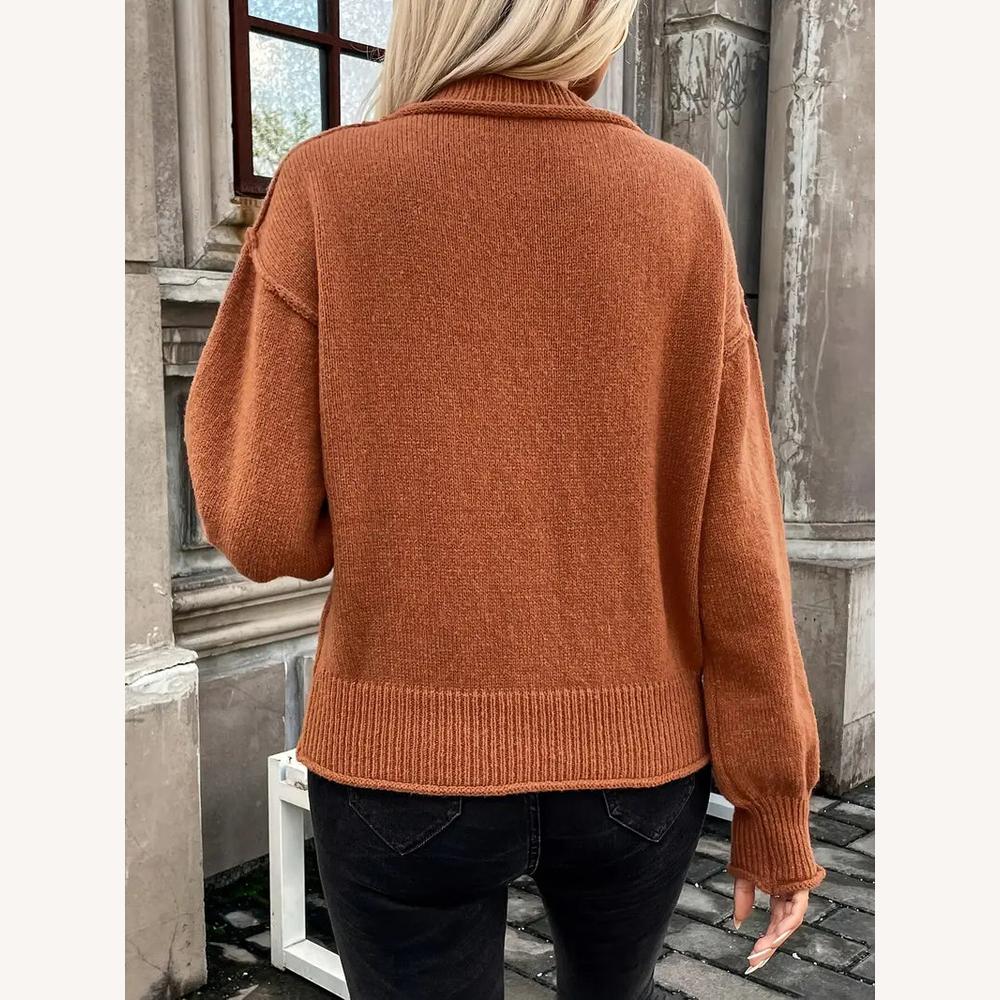 Pull Oversize en Maille Douce avec Poche Avant – Confortable et Élégant pour l'Automne et l'Hiver