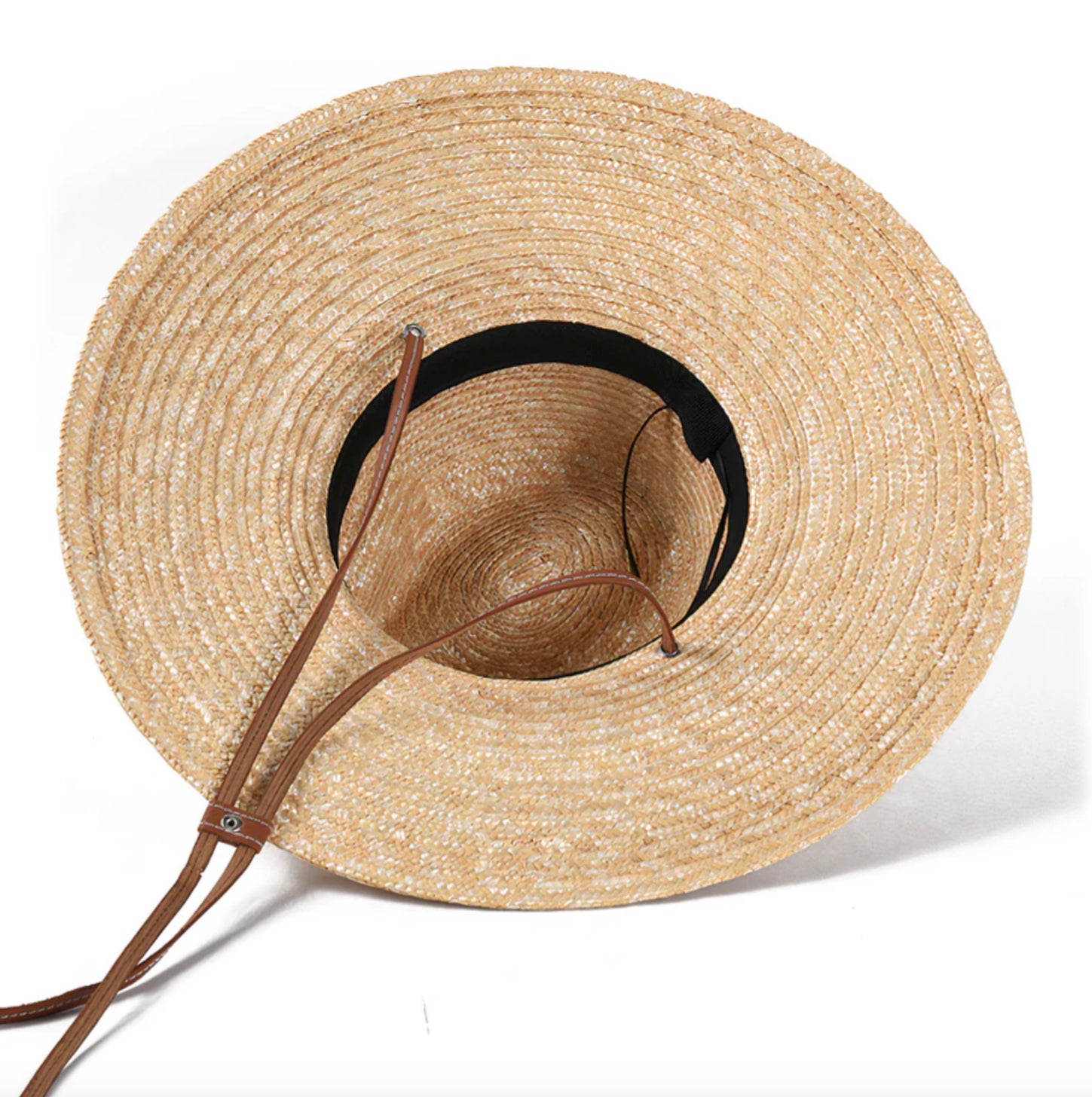 Women's Lightweight Straw Hat with Sun Protection - Elegant Summer Accessory Adjustable 56-58 cm