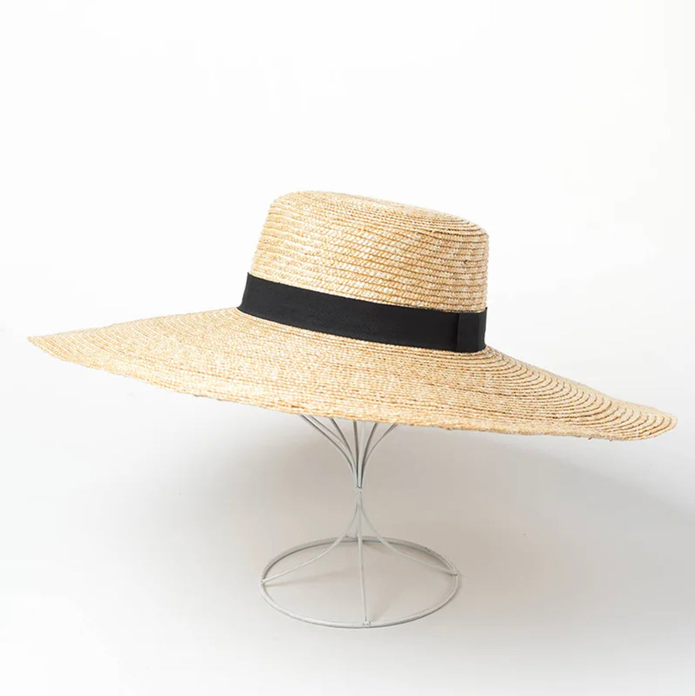 Chapeau de Paille Femme Ajustable – Élégance Estivale avec Protection Solaire, Tour de Tête 54-59 cm
