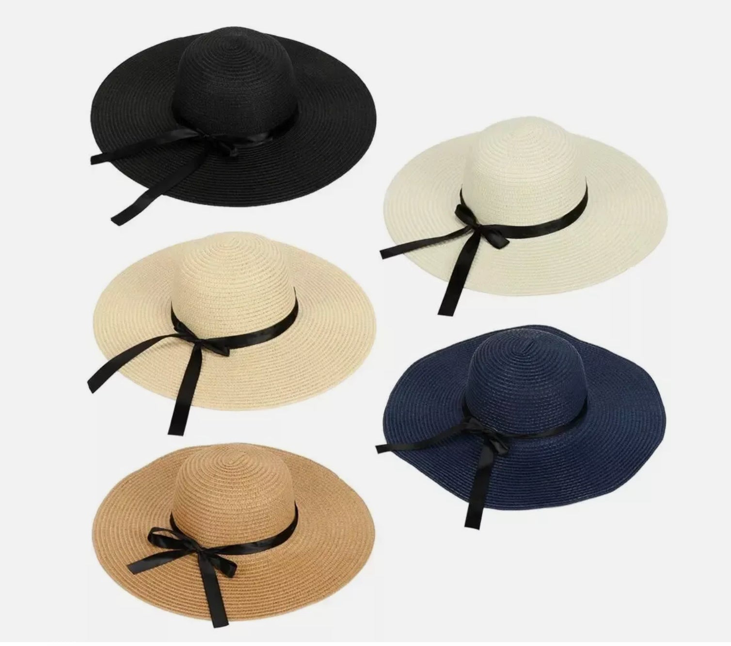 Women's Adjustable Straw Hat with Sun Protection - 12cm Brim Width, Summer Comfort