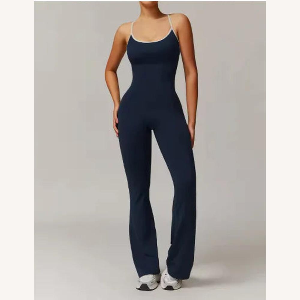 Combinaison Femme Chic Dos Nu – Activewear Ajustée et Respirante pour Sport et Loisirs
