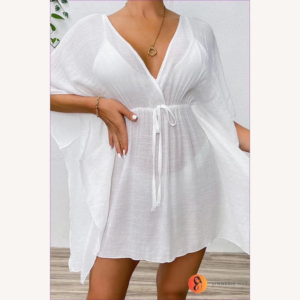Couvre-Plage Été Léger et Résistant au Vent pour Femme – Robe de Plage Pratique en Polyester, Disponible en S, M, L, XL