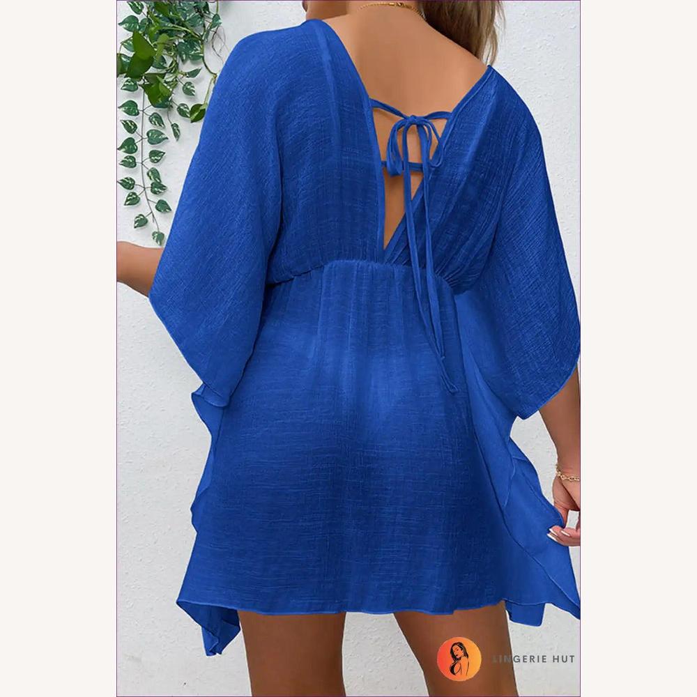Couvre-Plage Été Léger et Résistant au Vent pour Femme – Robe de Plage Pratique en Polyester, Disponible en S, M, L, XL