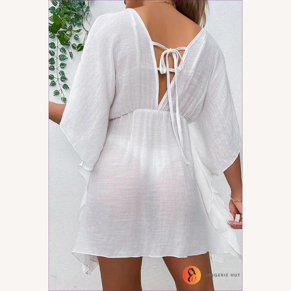 Couvre-Plage Été Léger et Résistant au Vent pour Femme – Robe de Plage Pratique en Polyester, Disponible en S, M, L, XL
