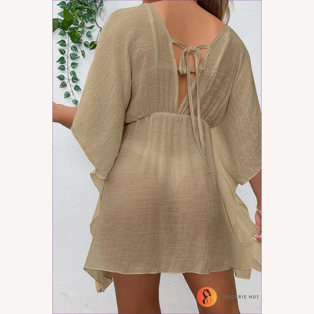 Variant image for Couvre-Plage Été Léger et Résistant au Vent pour Femme – Robe de Plage Pratique en Polyester, Disponible en S, M, L, XL-3