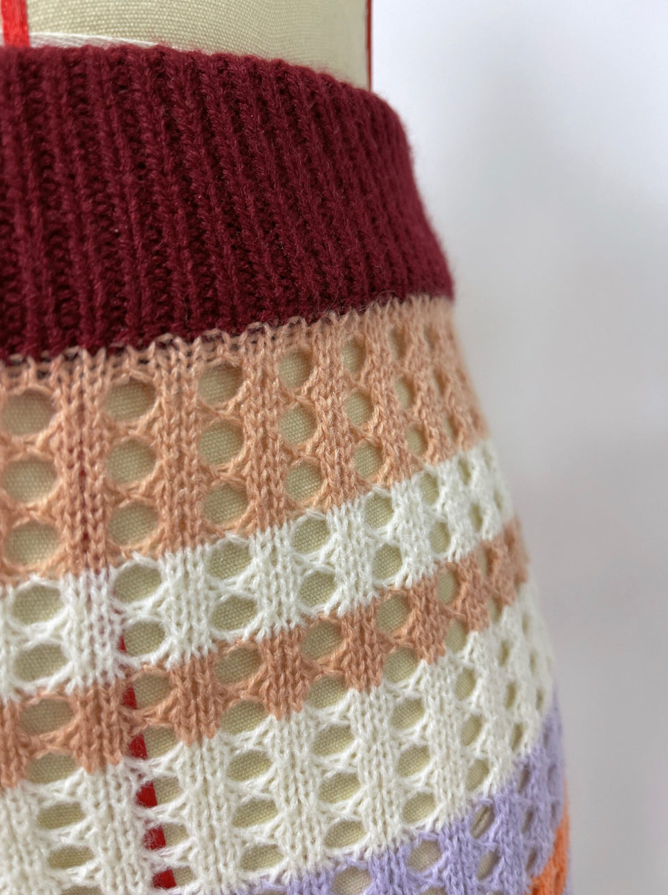 Women's Flare Knit Bohemian Pants – High Waist, Optimal Comfort, Colorful Striped Pattern