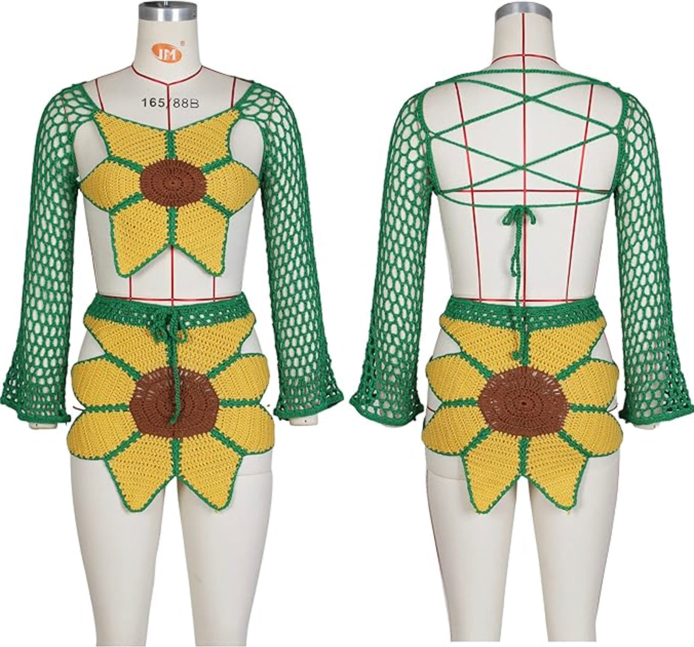 Women's One-Piece Swimsuit Handmade Sunflower – Artisan Elegance and Comfort for Beach