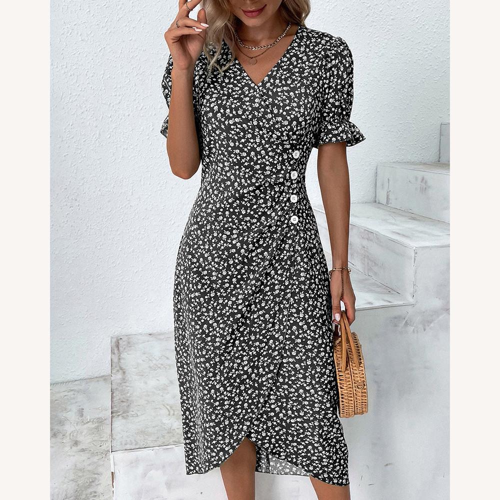 Variant image for Robe Longue Femme Élégante à Boutons en Coton et Lin – Confort et Style Contemporain-25