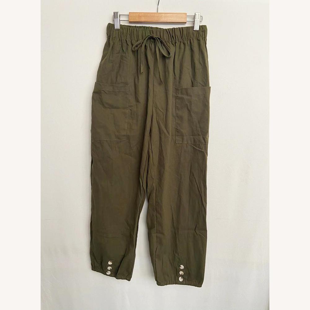 Pantalon Fluide Femme en Coton et Lin – Confort Décontracté, Coupe Légère, Plusieurs Tailles et Couleurs Disponibles