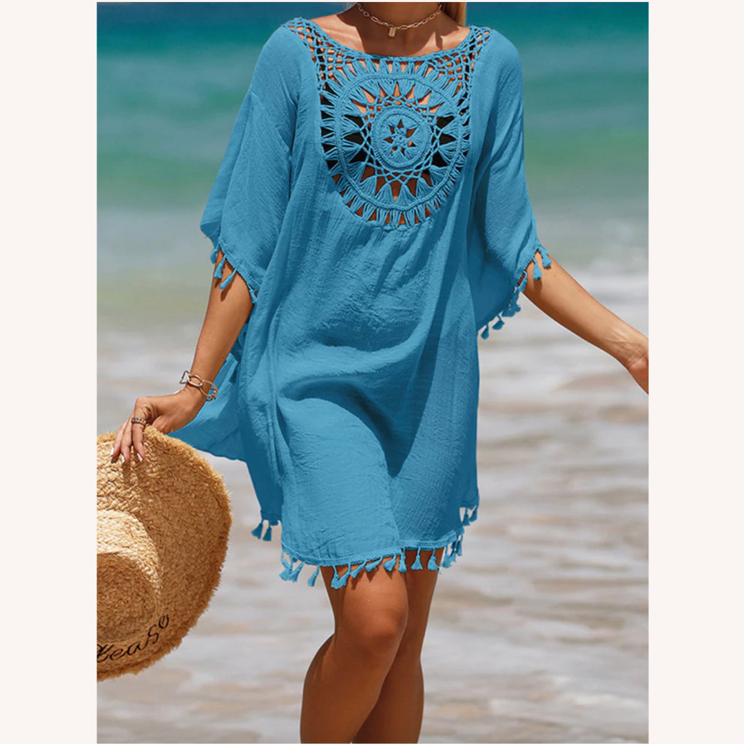 Crochet Beach Cover-Up for Women – Bohemian Style, Loose Fit, Soft and Breathable Fabric