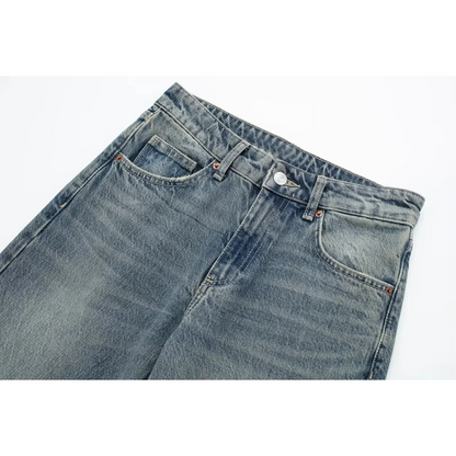 Women's Jeans High Waist Light Blue Size M Stretch Denim