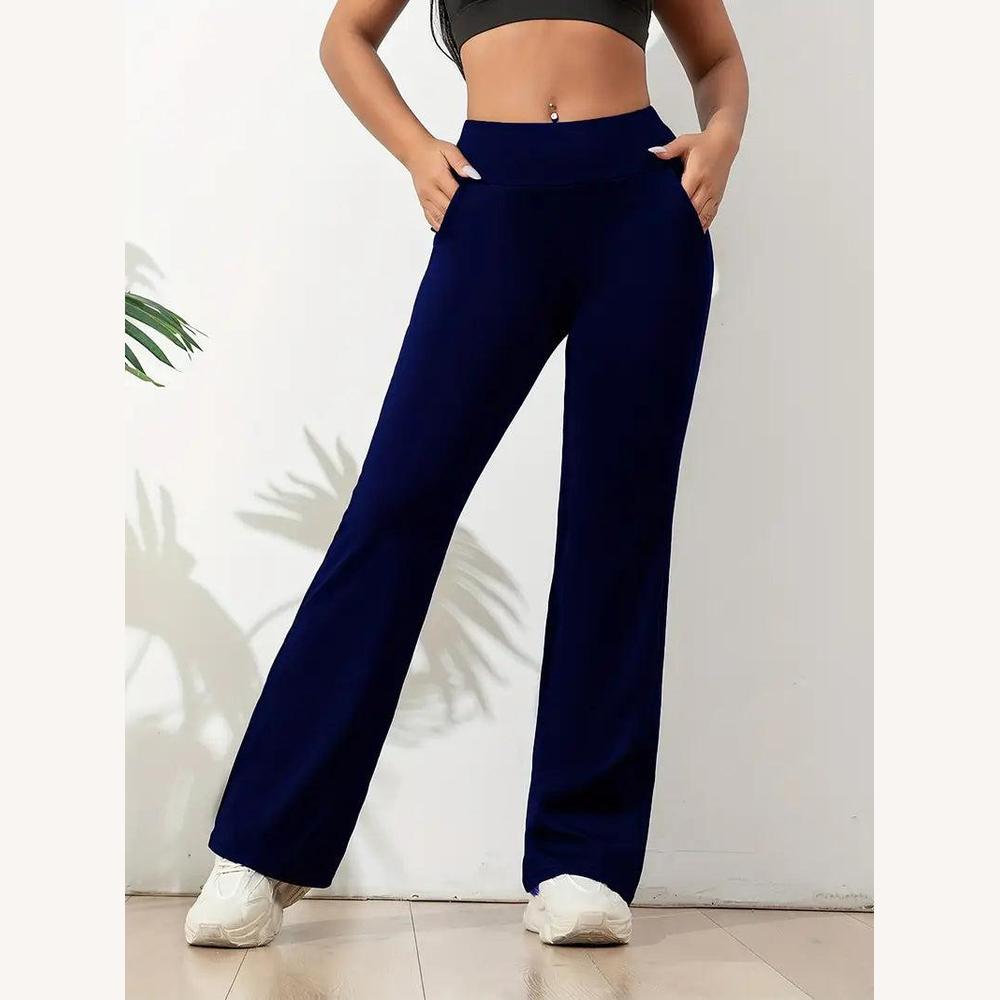 Pantalon de Yoga Femme Taille Haute Élastique en Tissu Respirant – Confort Optimal pour Sport et Détente