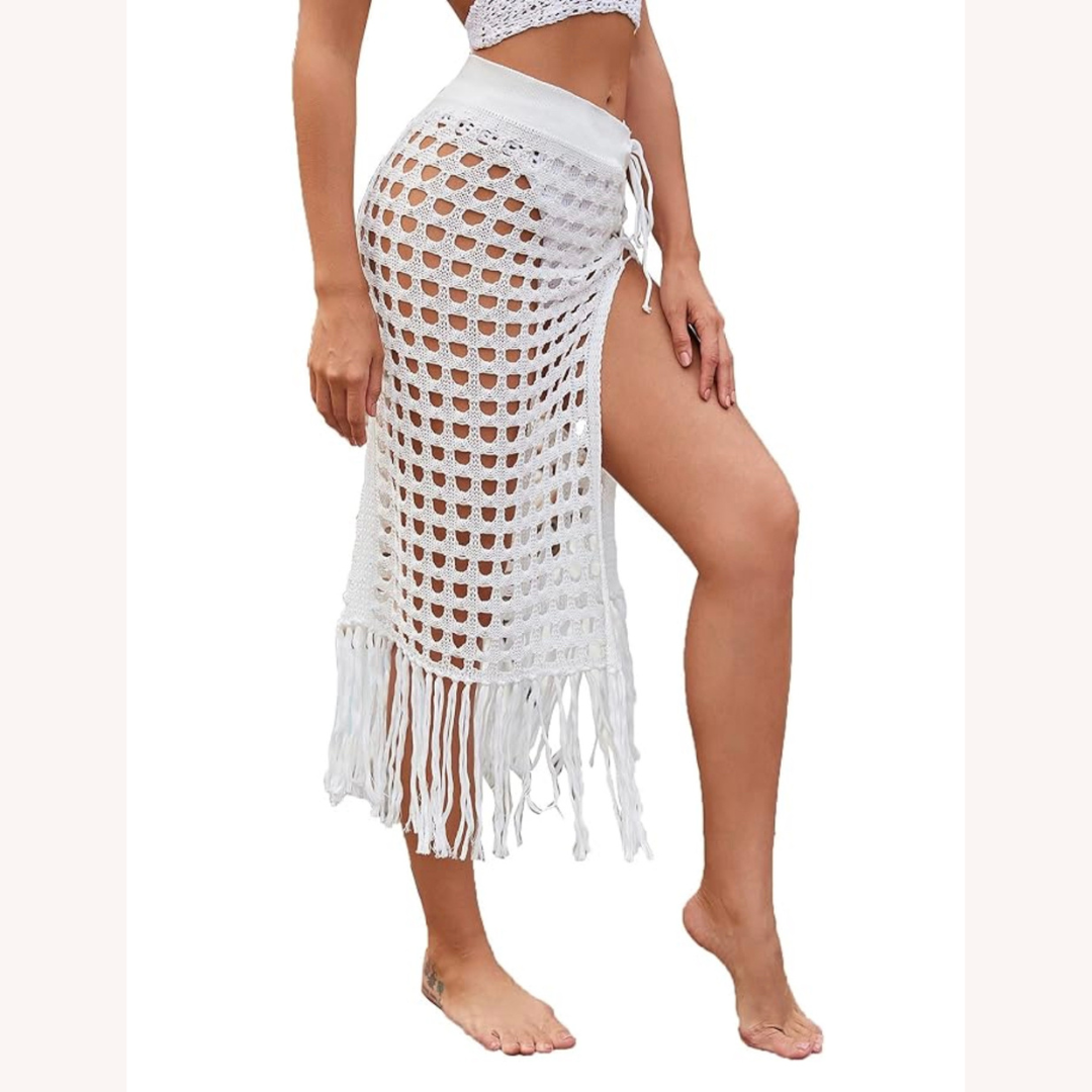 Couverture en Crochet Bohème avec Glands – Style Chic et Polyvalent pour Femmes, Taille S, M, L